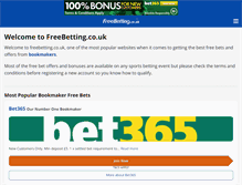 Tablet Screenshot of freebetting.co.uk